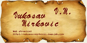 Vukosav Mirković vizit kartica